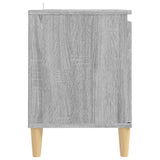 Meuble TV avec pieds en bois solide Sonoma gris 103,5x35x50 cm