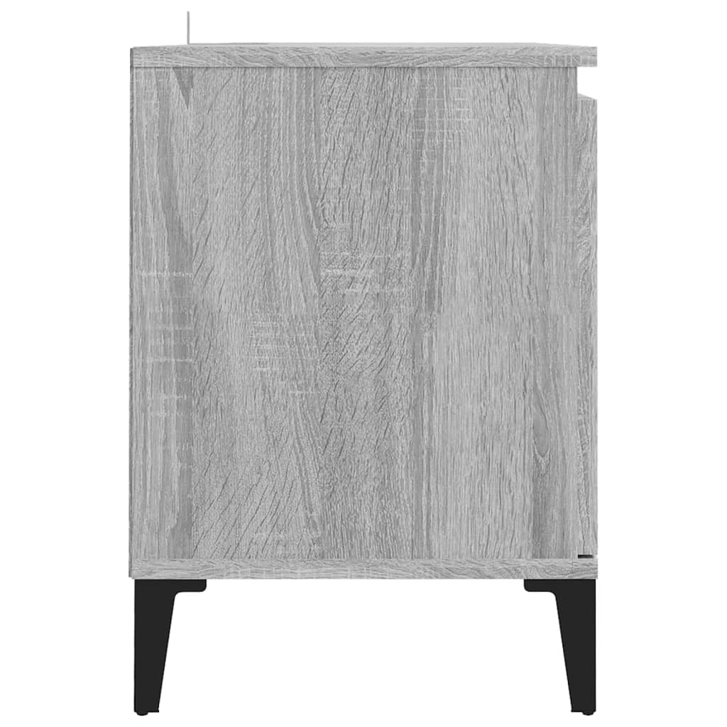 TV cabinet with metal legs Sonoma gray 103.5x35x50 cm