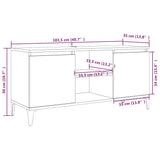 Meuble TV avec pieds en métal Sonoma gris 103,5x35x50 cm