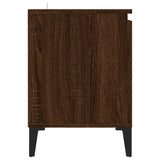 TV cabinet with metal legs Brown oak 103.5x35x50 cm