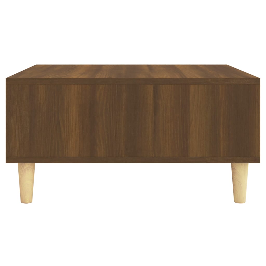 Table basse chêne marron 60x60x30 cm bois d'ingénierie