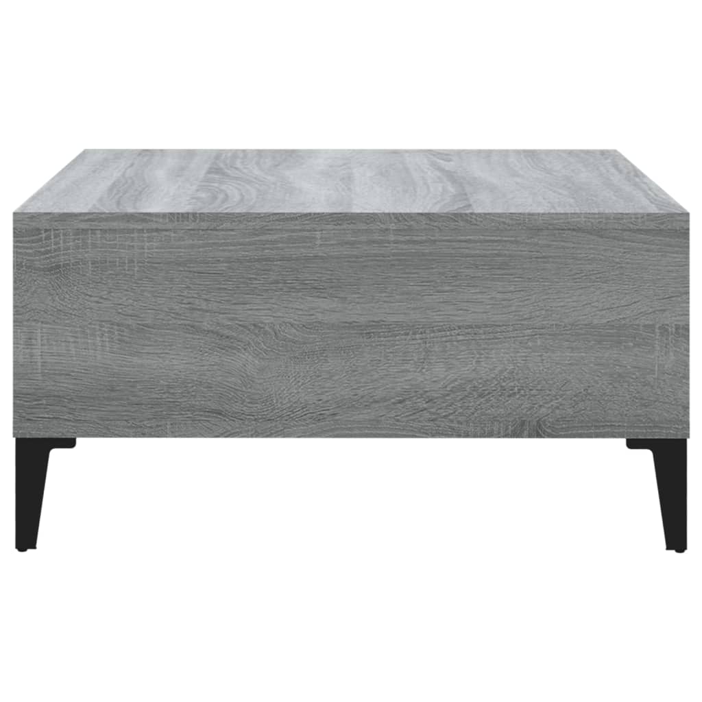 Table basse sonoma gris 60x60x30 cm bois d'ingénierie