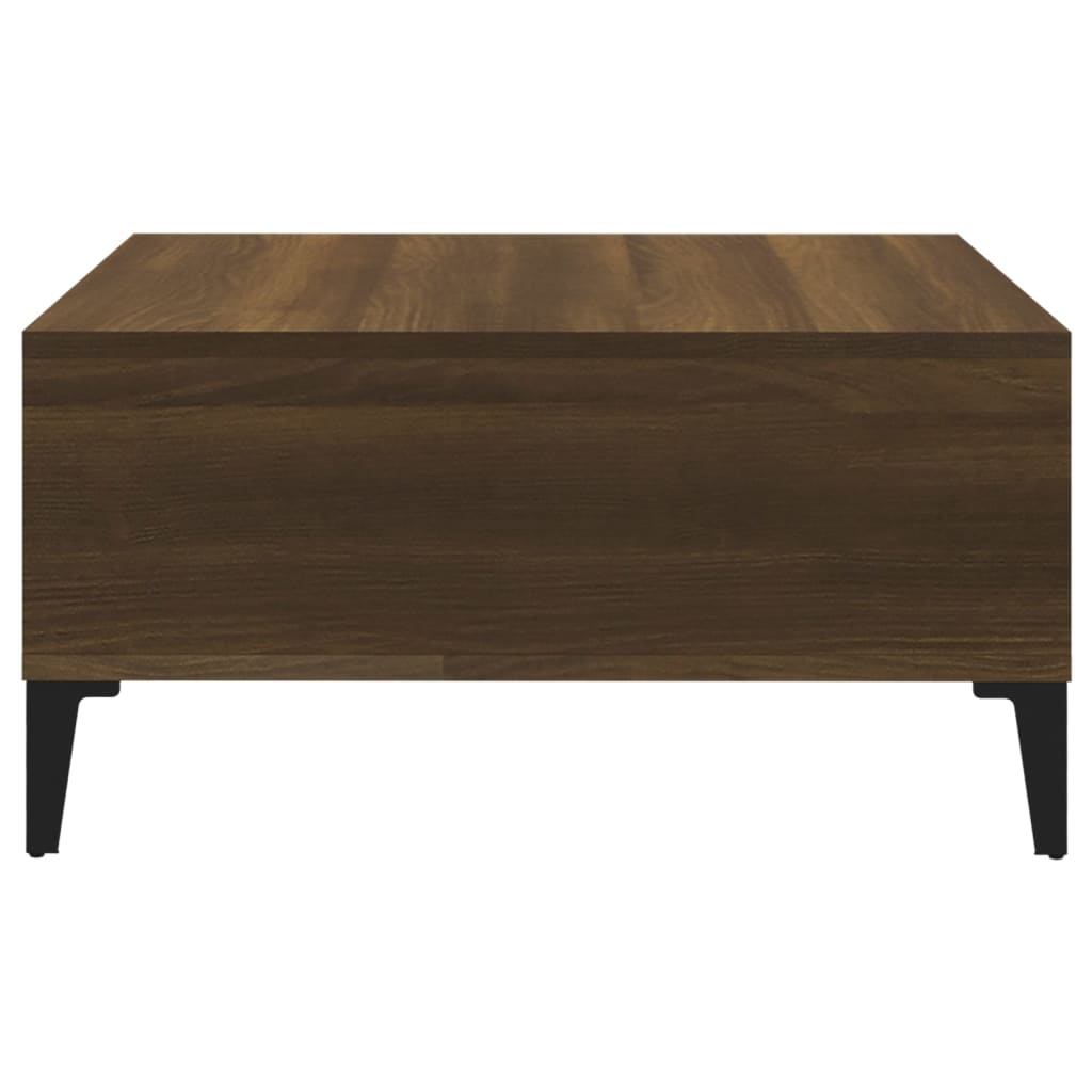 Table basse chêne marron 60x60x30 cm bois d'ingénierie