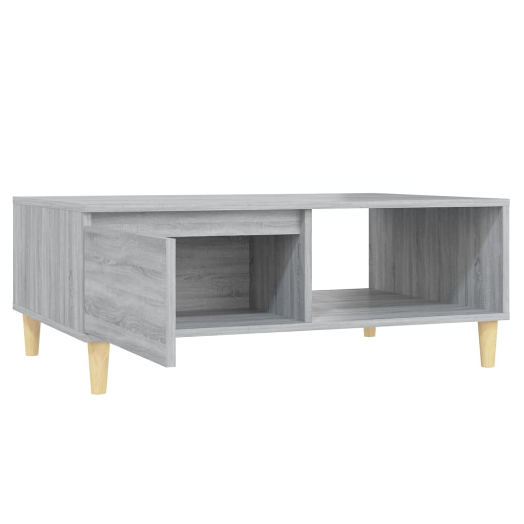 Table basse sonoma gris 90x60x35 cm bois d'ingénierie