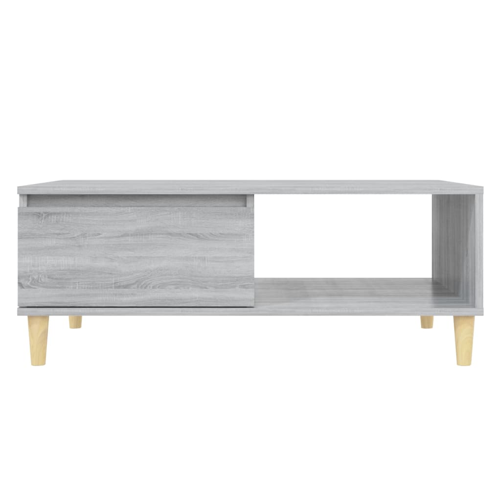 Table basse sonoma gris 90x60x35 cm bois d'ingénierie