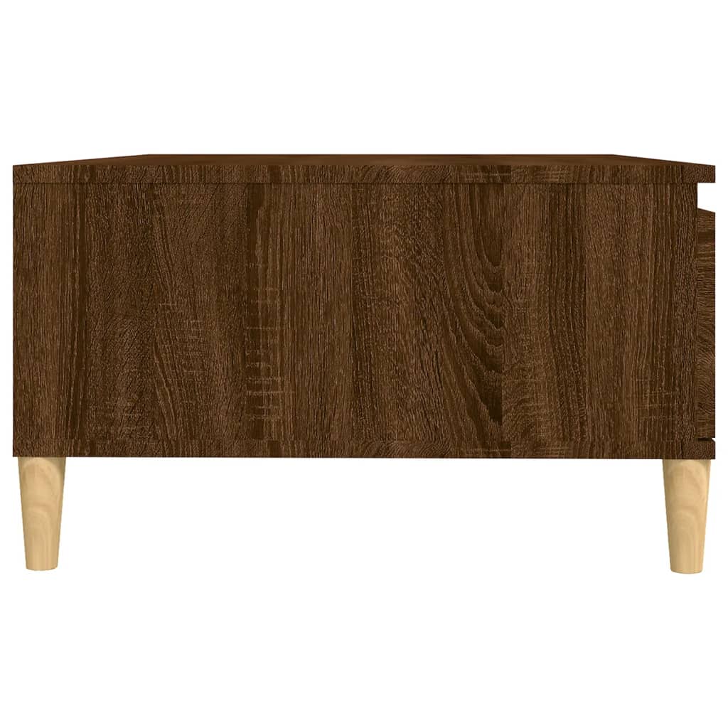 Table basse chêne marron 90x60x35 cm bois d'ingénierie