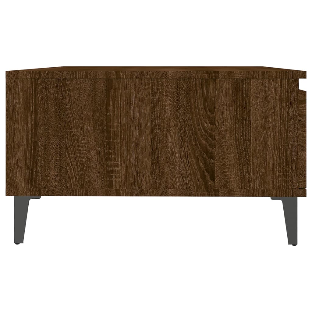 Table basse chêne marron 90x60x35 cm bois d'ingénierie