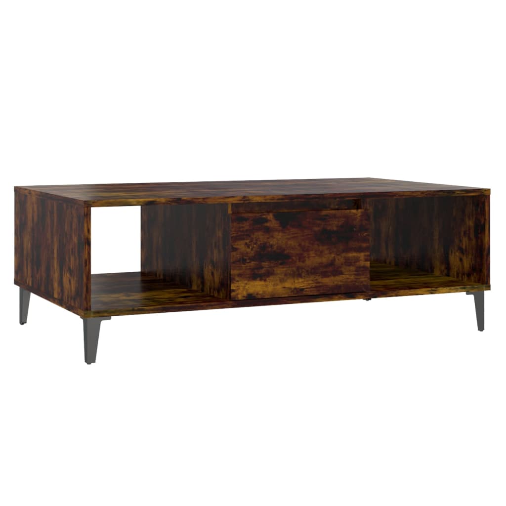 Table basse chêne fumé 103,5x60x35 cm bois d'ingénierie