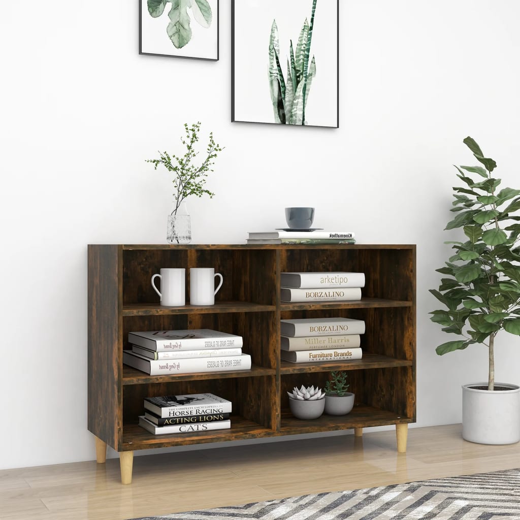 Sideboard aus geräucherter Eiche, 103,5 x 35 x 70 cm, Holzwerkstoff