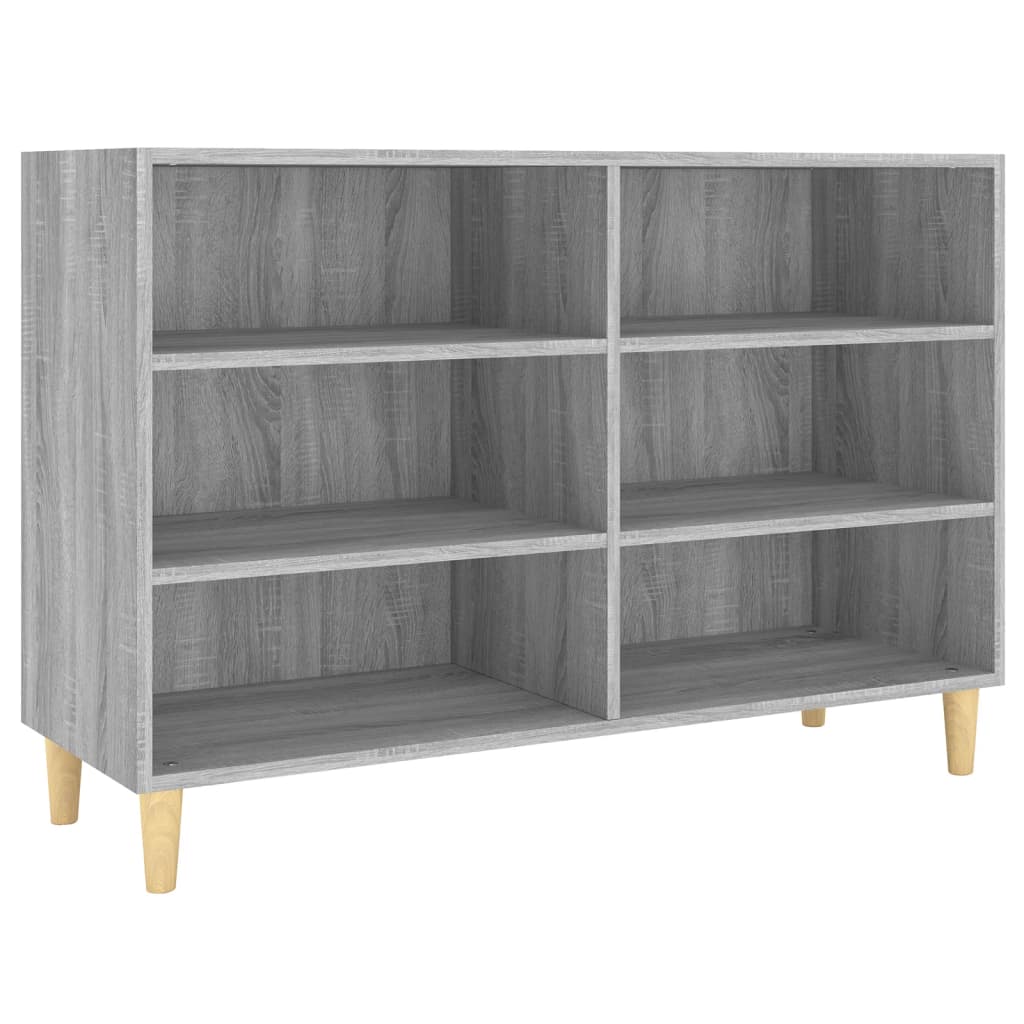 Sonoma graues Sideboard 103,5 x 35 x 70 cm, Holzwerkstoff