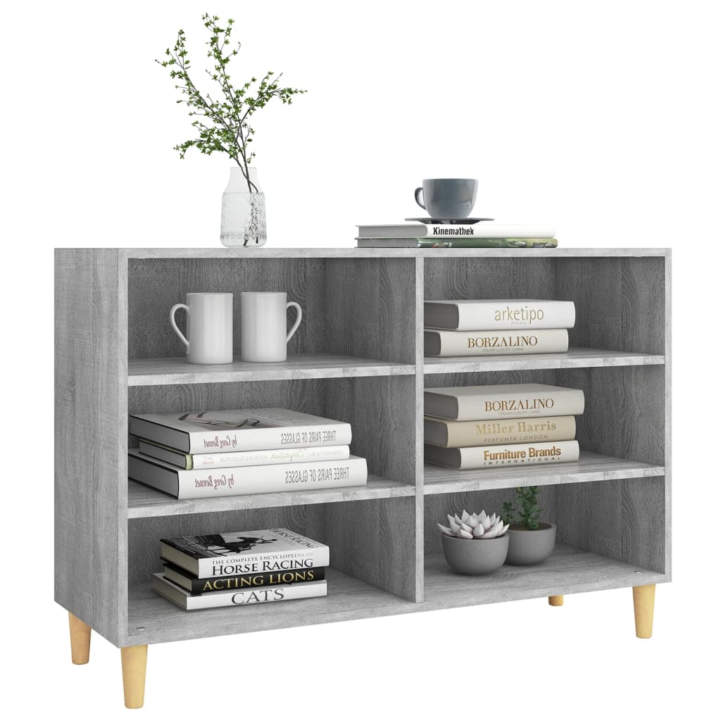 Sonoma graues Sideboard 103,5 x 35 x 70 cm, Holzwerkstoff