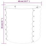 Jardinière de jardin Acier enduit de poudre 40x40x36 cm Vert