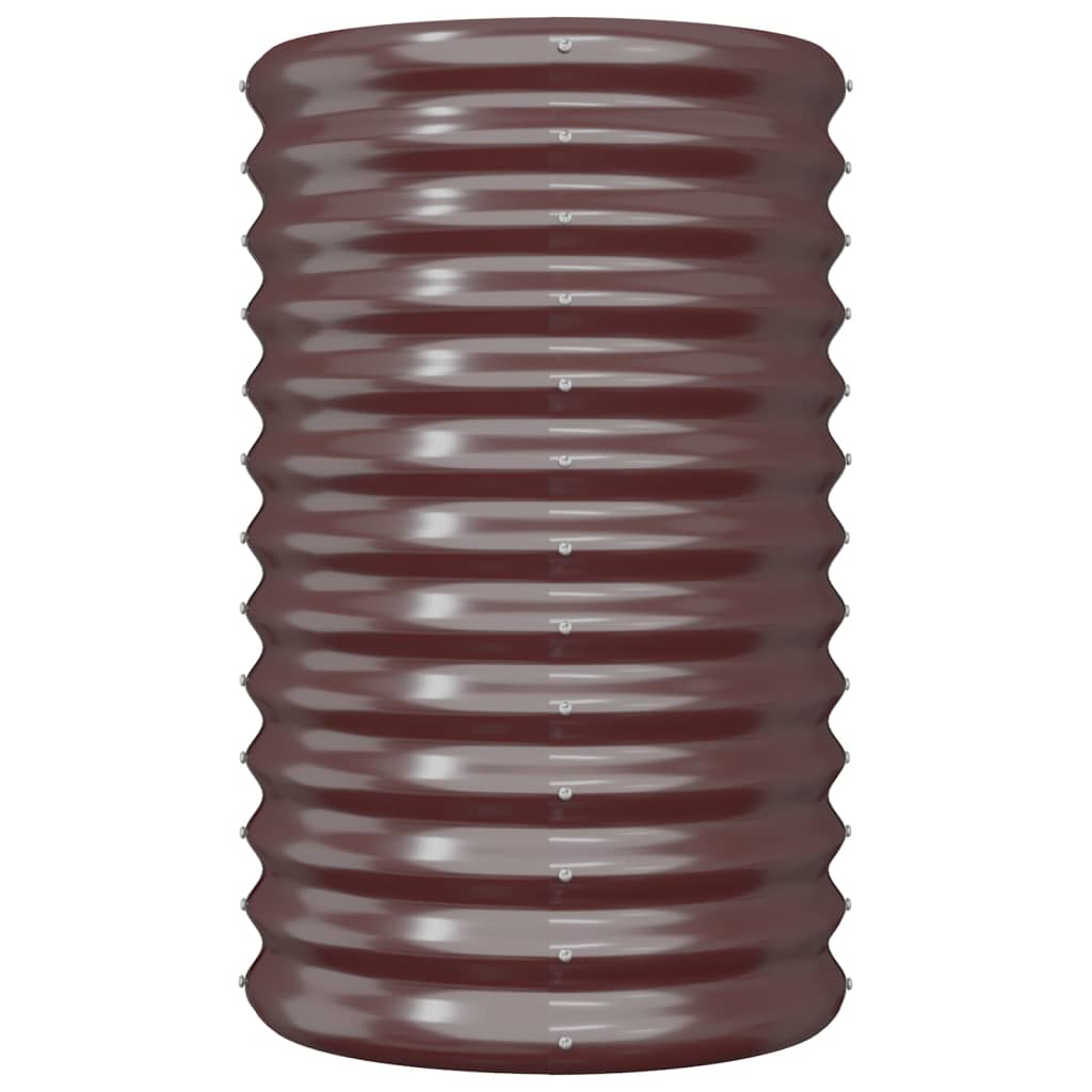 Jardinière de jardin Acier enduit de poudre 40x40x68 cm Marron