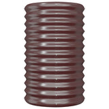 Jardinière de jardin Acier enduit de poudre 40x40x68 cm Marron