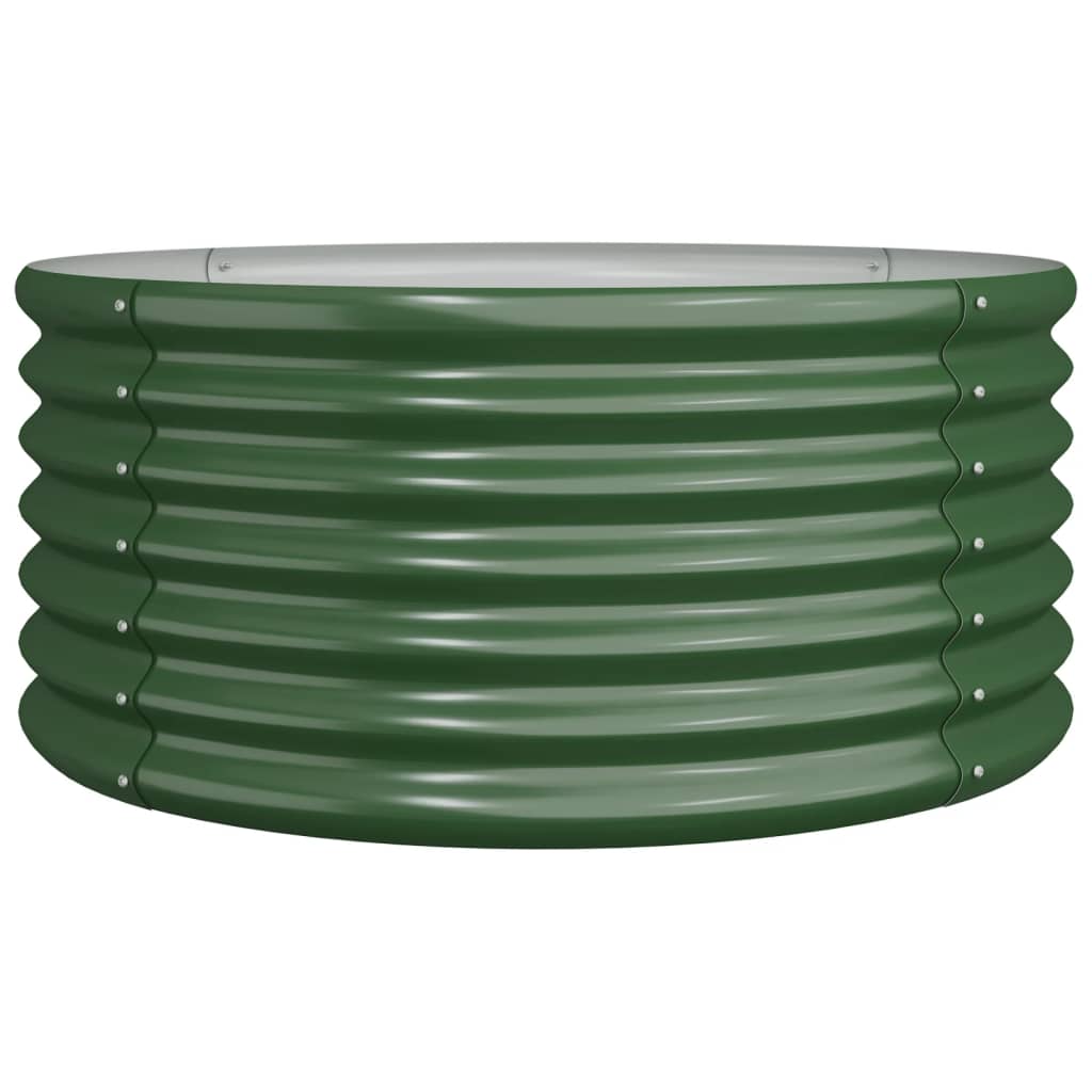 Jardinière de jardin Acier enduit de poudre 80x80x36 cm Vert