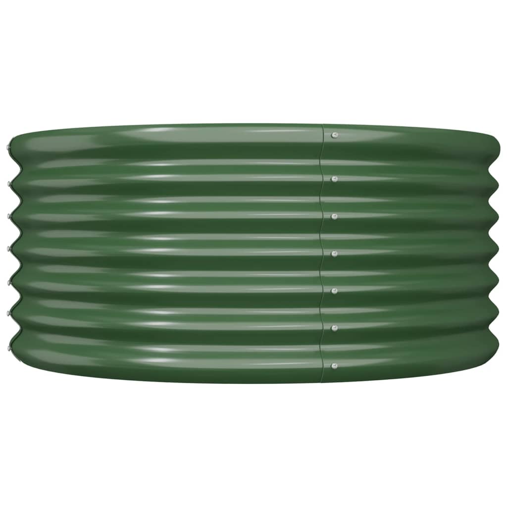 Jardinière de jardin Acier enduit de poudre 80x80x36 cm Vert