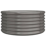 Jardinière de jardin Acier enduit de poudre 80x80x36 cm Gris