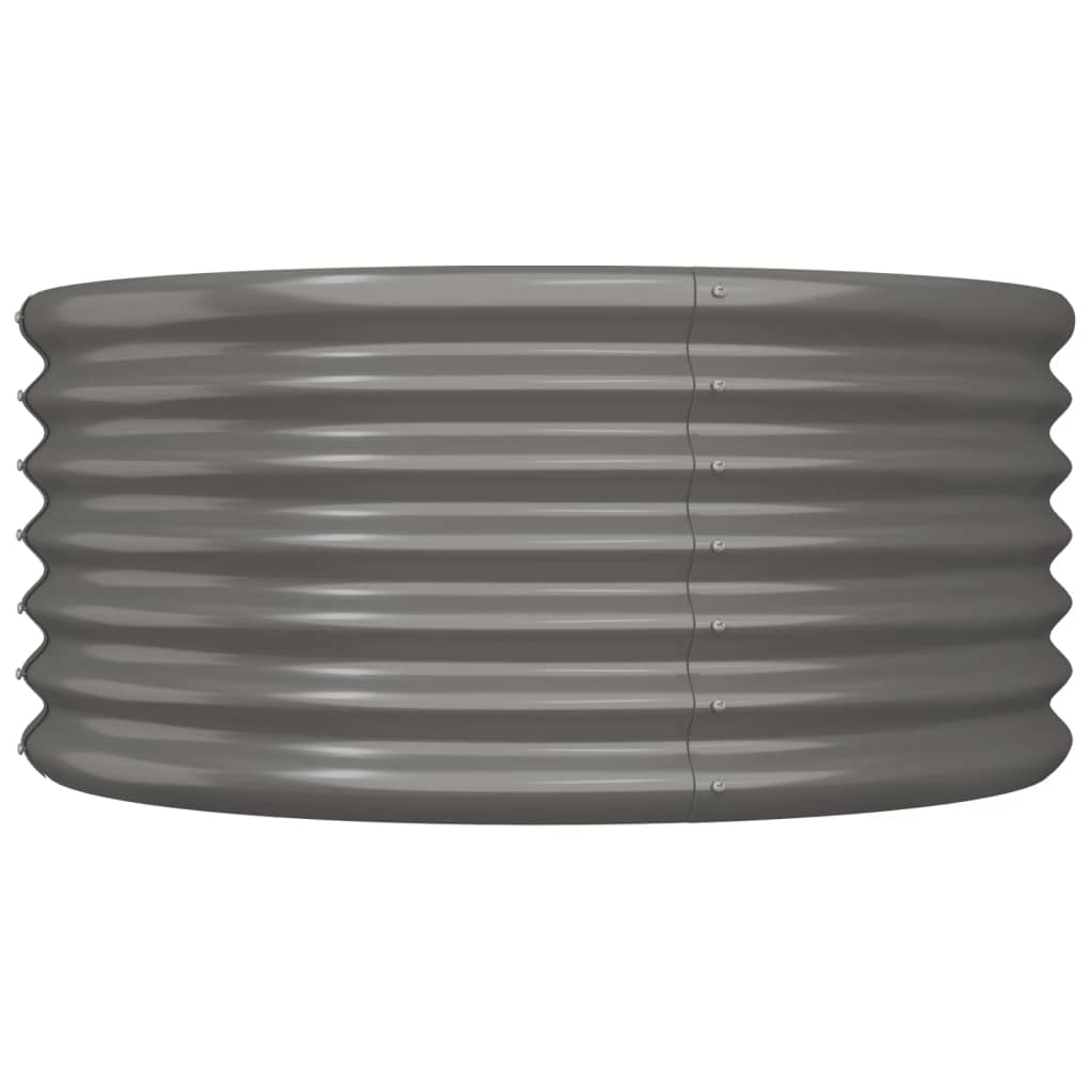 Jardinière de jardin Acier enduit de poudre 80x80x36 cm Gris