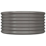 Jardinière de jardin Acier enduit de poudre 80x80x36 cm Gris