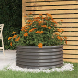 Jardinière de jardin Acier enduit de poudre 80x80x36 cm Gris