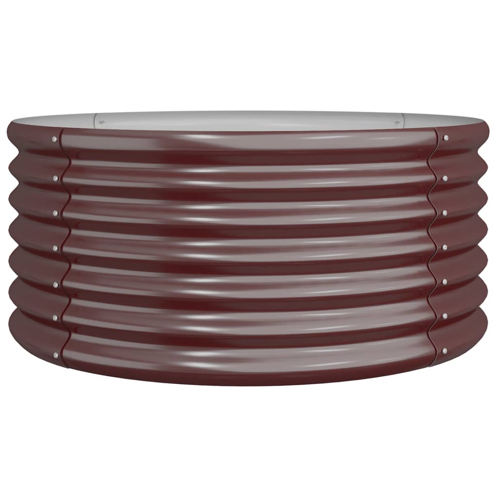 Jardinière de jardin Acier enduit de poudre 80x80x36 cm Marron