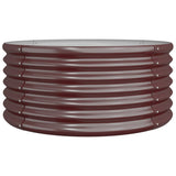 Jardinière de jardin Acier enduit de poudre 80x80x36 cm Marron