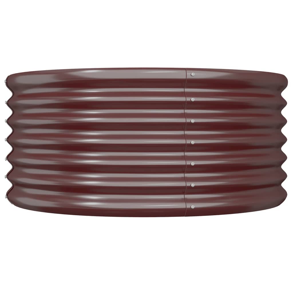 Jardinière de jardin Acier enduit de poudre 80x80x36 cm Marron