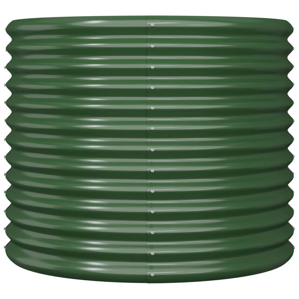 Jardinière de jardin Acier enduit de poudre 80x80x68 cm Vert