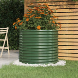 Jardinière de jardin Acier enduit de poudre 80x80x68 cm Vert