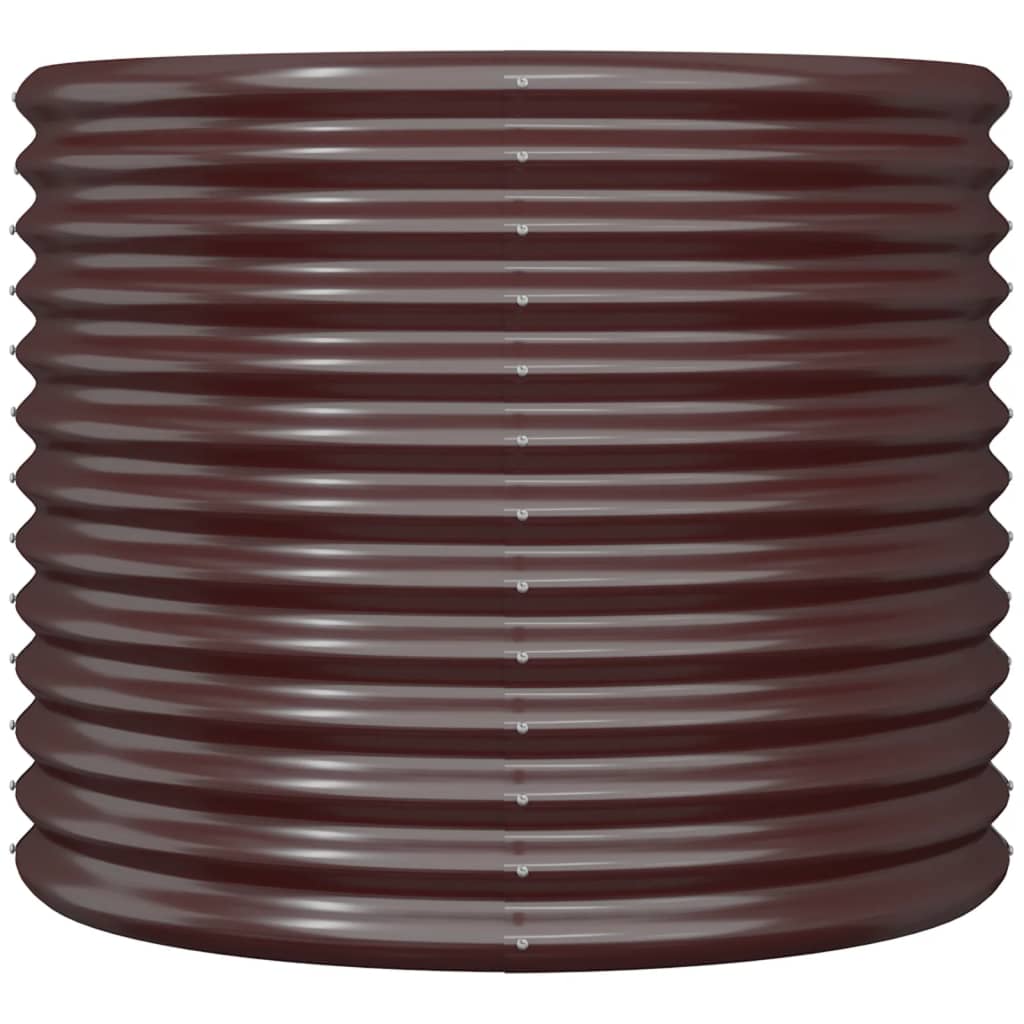 Jardinière de jardin Acier enduit de poudre 80x80x68 cm Marron