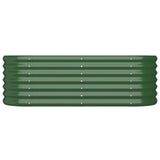 Lit surélevé de jardin Acier enduit de poudre 114x40x36 cm Vert