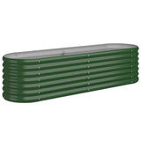 Lit surélevé de jardin Acier enduit de poudre 152x40x36 cm Vert