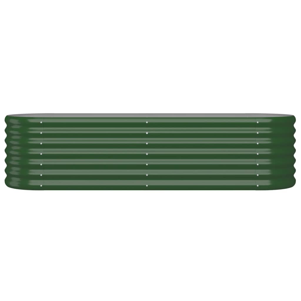 Lit surélevé de jardin Acier enduit de poudre 152x40x36 cm Vert