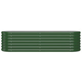 Lit surélevé de jardin Acier enduit de poudre 152x40x36 cm Vert