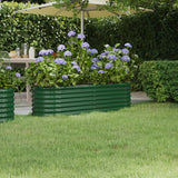 Lit surélevé de jardin Acier enduit de poudre 152x40x36 cm Vert