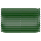 Lit surélevé de jardin Acier enduit de poudre 114x40x68 cm Vert