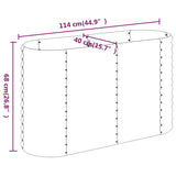 Lit surélevé de jardin Acier enduit de poudre 114x40x68 cm Vert