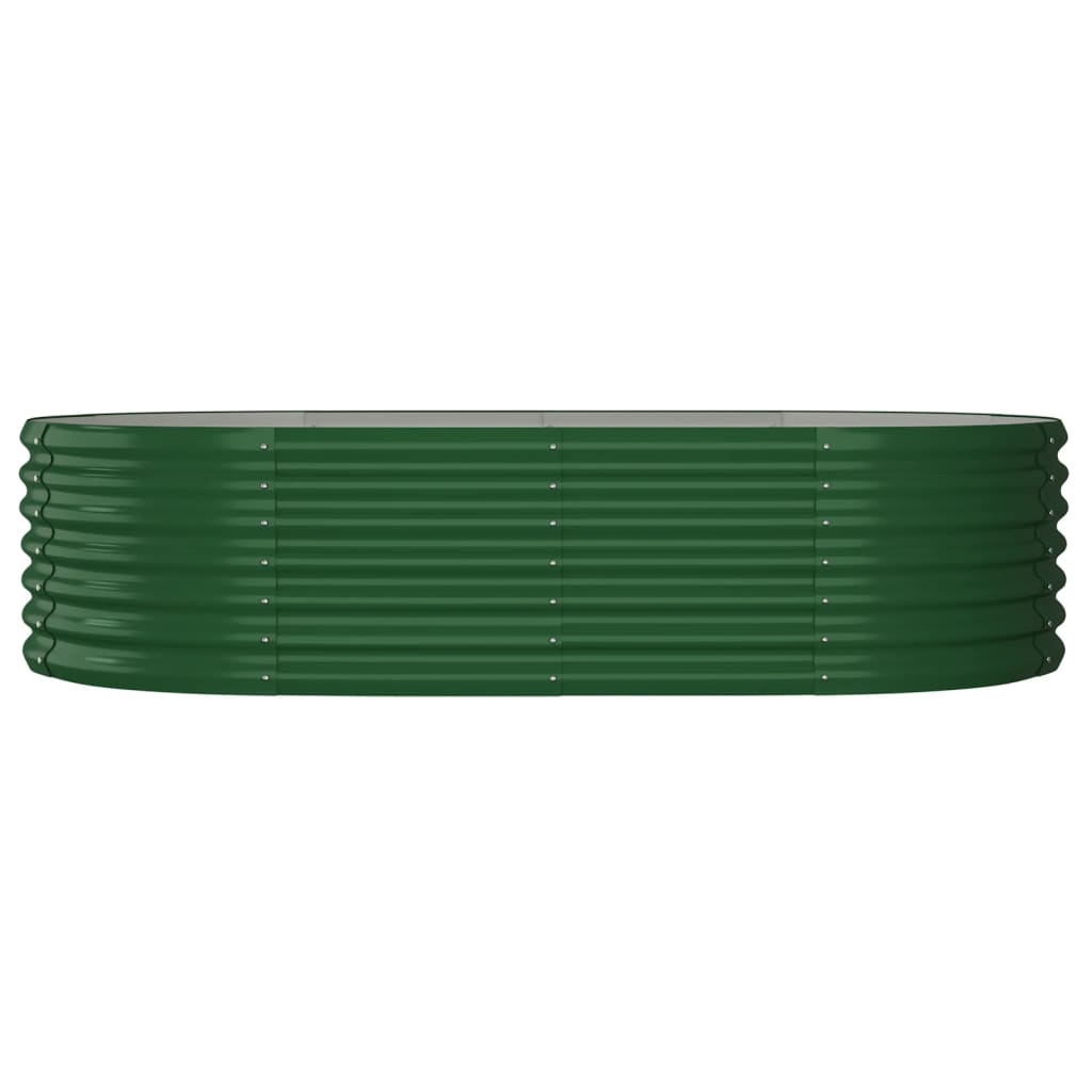 Lit surélevé de jardin Acier enduit de poudre 152x80x36 cm Vert