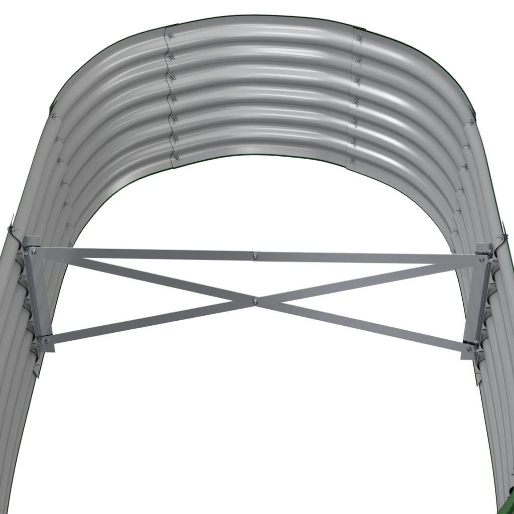 Lit surélevé de jardin Acier enduit de poudre 152x80x36 cm Vert