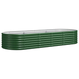 Lit surélevé de jardin Acier enduit de poudre 224x80x36 cm Vert