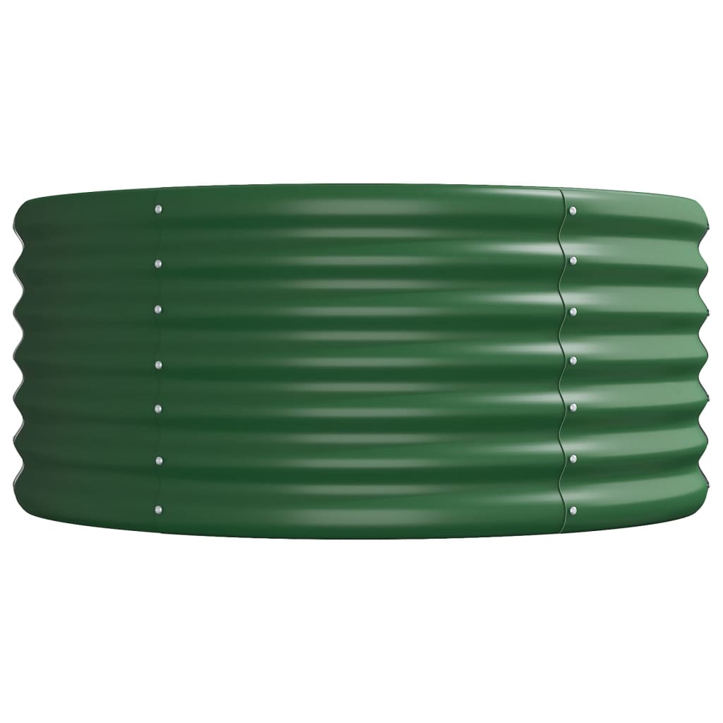 Lit surélevé de jardin Acier enduit de poudre 224x80x36 cm Vert