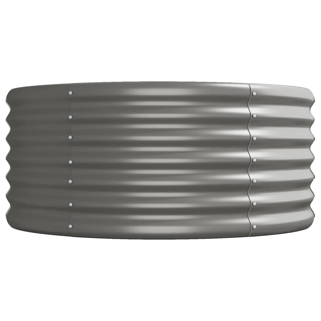 Lit surélevé de jardin Acier enduit de poudre 224x80x36 cm gris