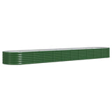 Lit surélevé de jardin Acier enduit de poudre 440x80x36 cm Vert