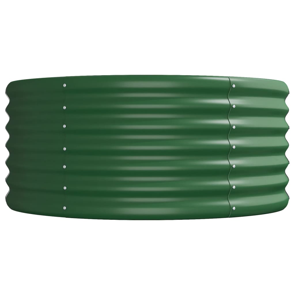 Lit surélevé de jardin Acier enduit de poudre 440x80x36 cm Vert