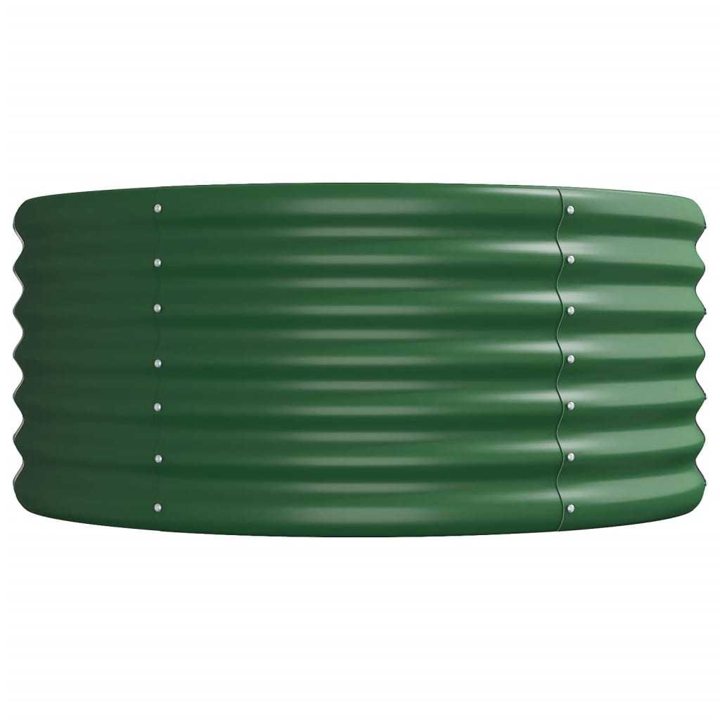 Lit surélevé de jardin Acier enduit de poudre 620x80x36 cm Vert