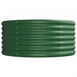 Lit surélevé de jardin Acier enduit de poudre 620x80x36 cm Vert