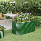 Lit surélevé de jardin Acier enduit de poudre 152x80x68 cm Vert