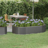 Lit surélevé de jardin Acier enduit de poudre 175x100x36cm gris