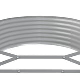 Lit surélevé de jardin Acier enduit de poudre 249x100x36cm gris