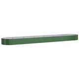 Lit surélevé de jardin Acier enduit de poudre 544x100x36cm Vert